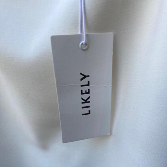 LIKELY Women's Banks Dress, bodycon fit and flounce at the hem. Size 12 - Picture 8 of 13